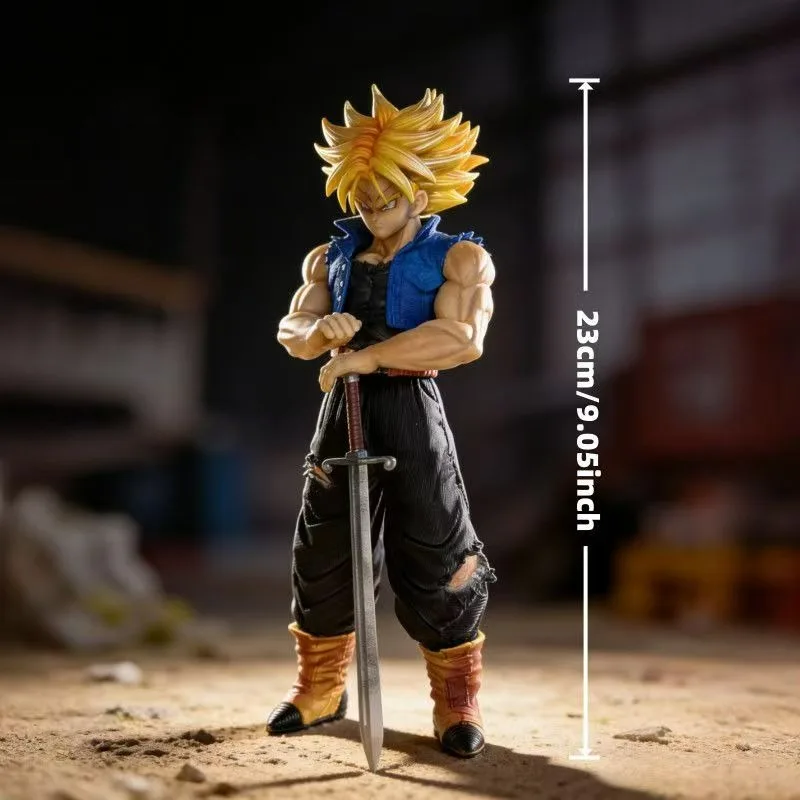 Figura de Trunks de Dragon Ball Z, 26 cm, Super Saiyan Guerrero - Modelo Coleccionable de Anime Premium, el Mejor Regalo para los Fans