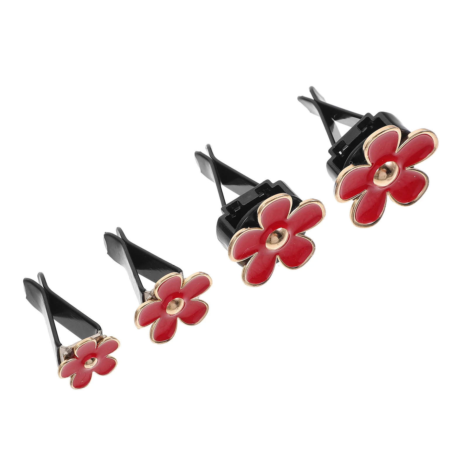 

4pcs Car Air Freshener Decor Metal Aroma Clip For Car Vent Diffuser Outlet Creative Auto Decoration Interior Styling Flower
