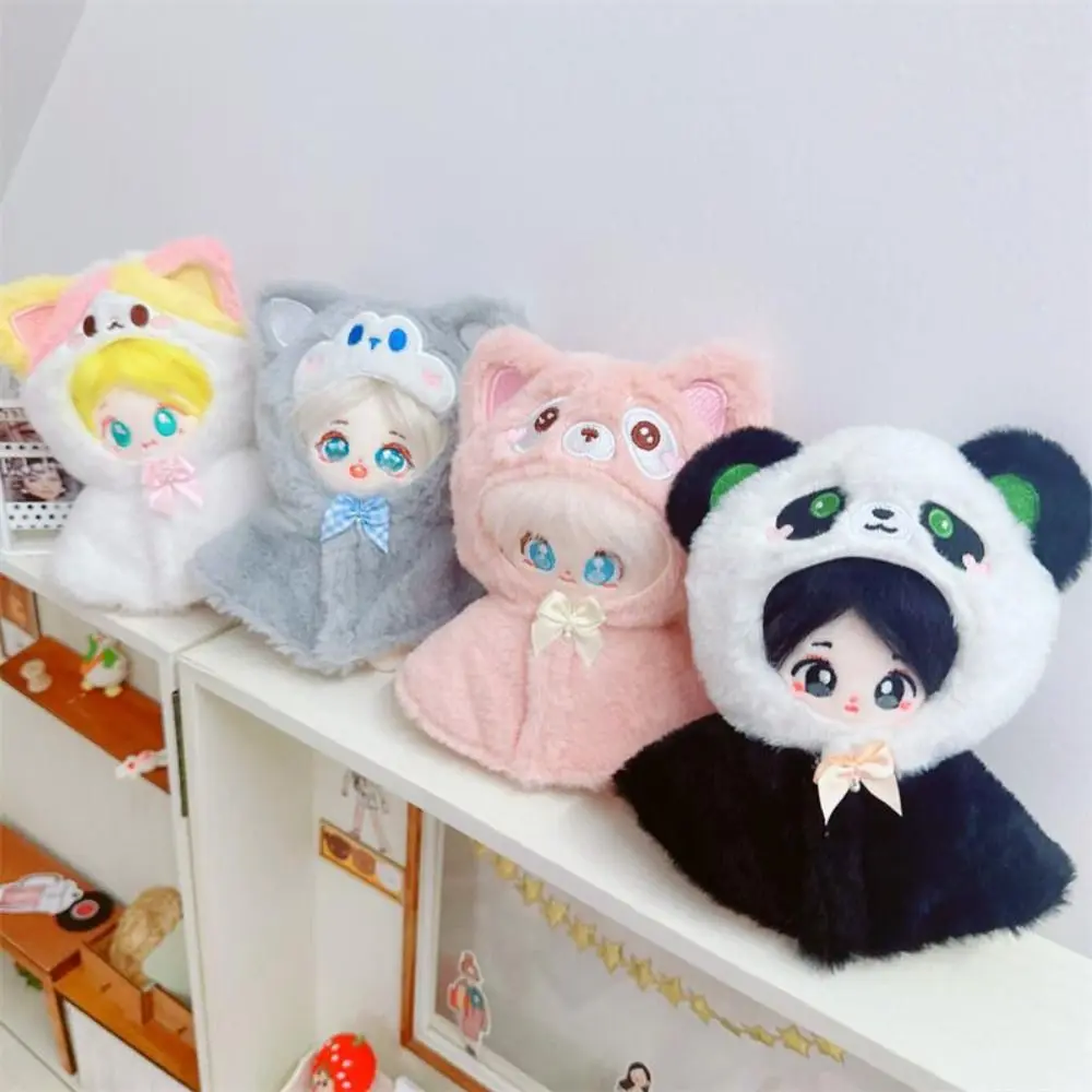 

Cute Plush Stuffed 10CM Doll Clothes Lovely Cartoon Plush Cape Kawaii Soft Cartoon Cloak Cotton Stuffed Doll