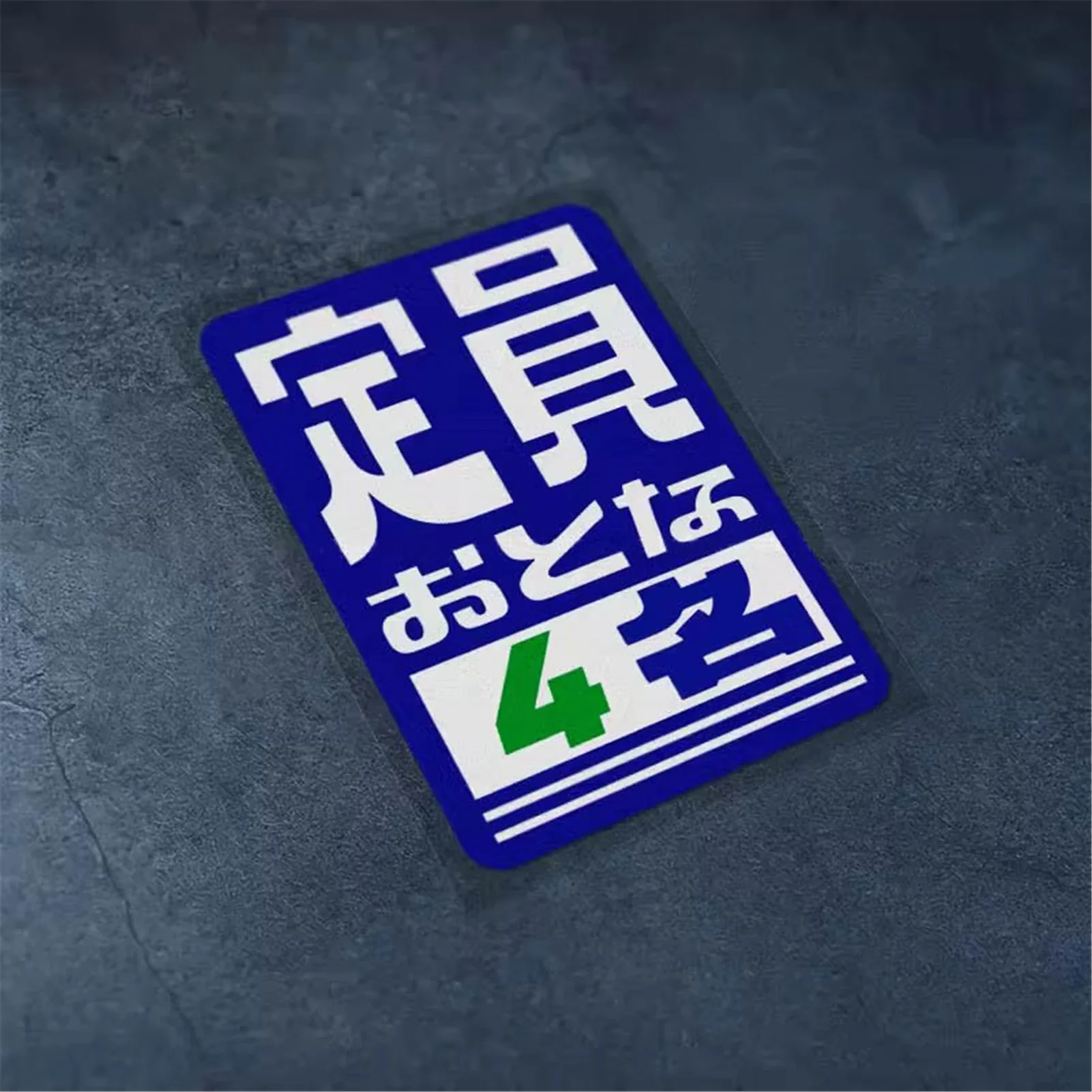 Car Styling Tape Sticker Warning Japanese Style Passenger Limit Reminder 2 8 Seats Vehicle Tape Auto Triangle Electric Applique