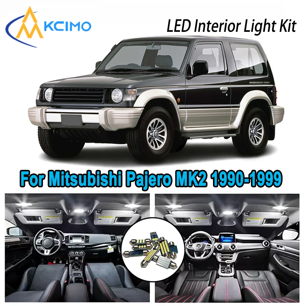 

High-Quality LED Interior Kit for Mitsubishi Pajero MK2 1990-1999 1994 1995 Premium Error-Free Dome Map Trunk Automotive Lamps