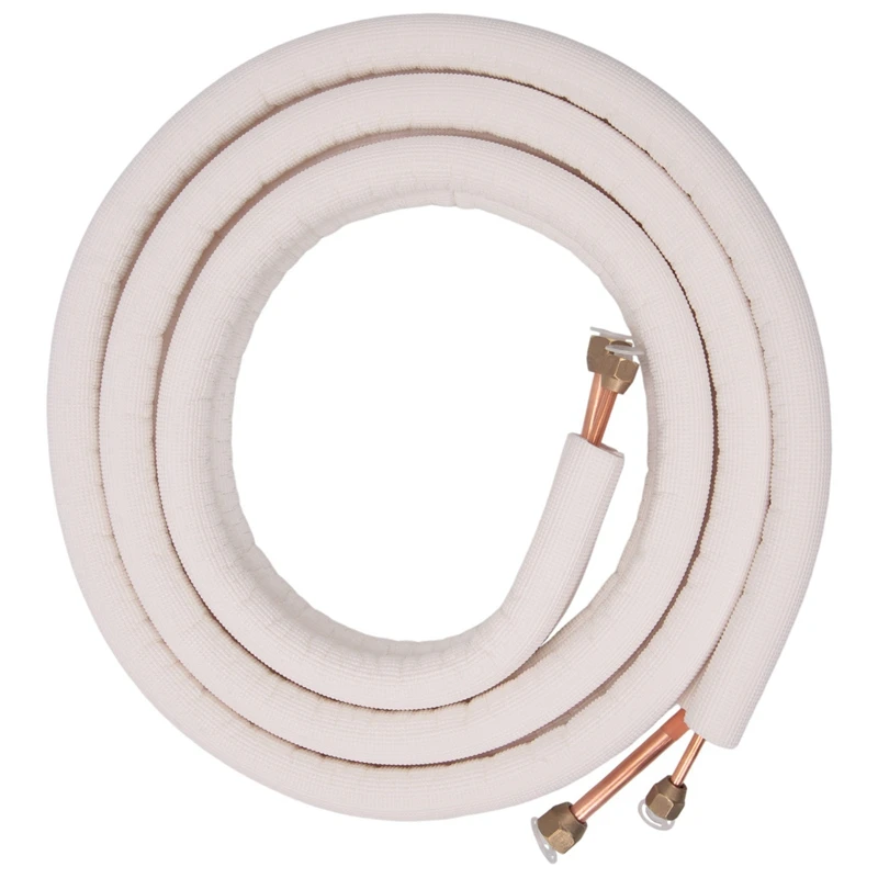 3pcs 3Meter Air Conditioner Pair Coil Tube 1/4In 3/8In Insulated Aluminum Wire Set Air Conditioner Parts Refrigerant Tube