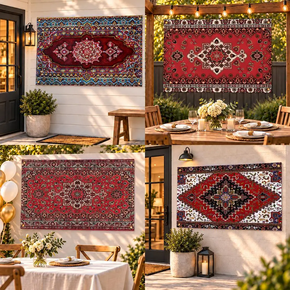 Pretty Pattern Indian Mandala Flags Custom Wall Hanging Background Art Banner For Bedroom Home Living Room Outdoor Decor