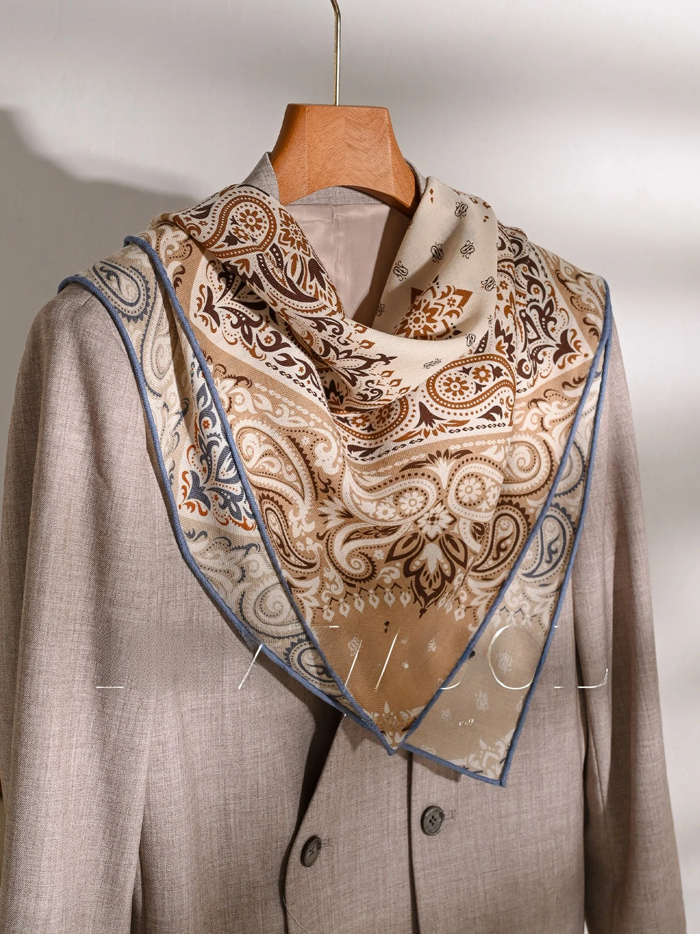 pure-wool-e-awl-women's-faion-spring-new-arrival-luxury-high-end-feeling-lightweight-warmth-plant-floral-pattern