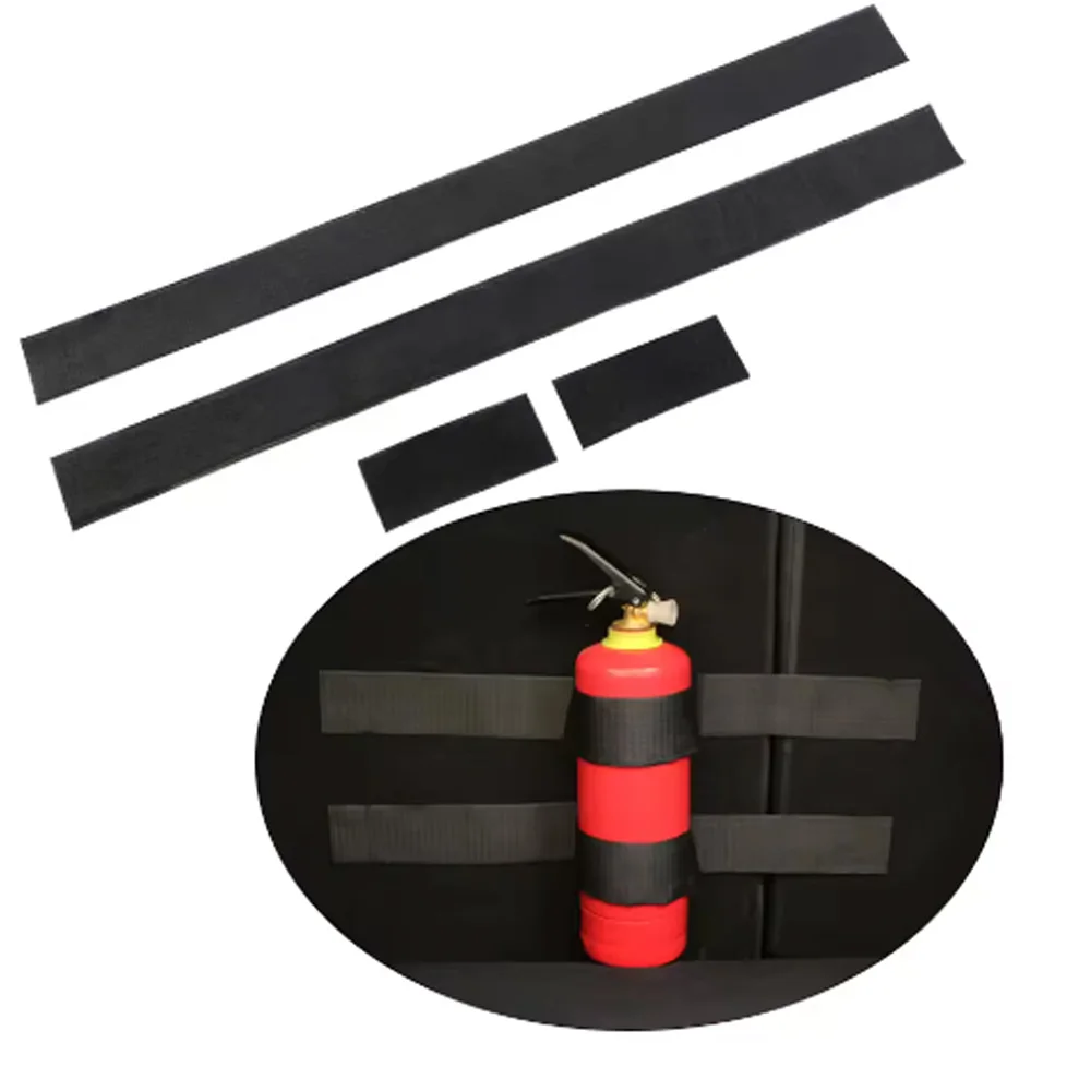 4Pcs High Quality Car Strap Fire Extinguisher Fixed Velcro 2 Long 2 Short Environmental Protection Fire Extinguisher Fixed Strap