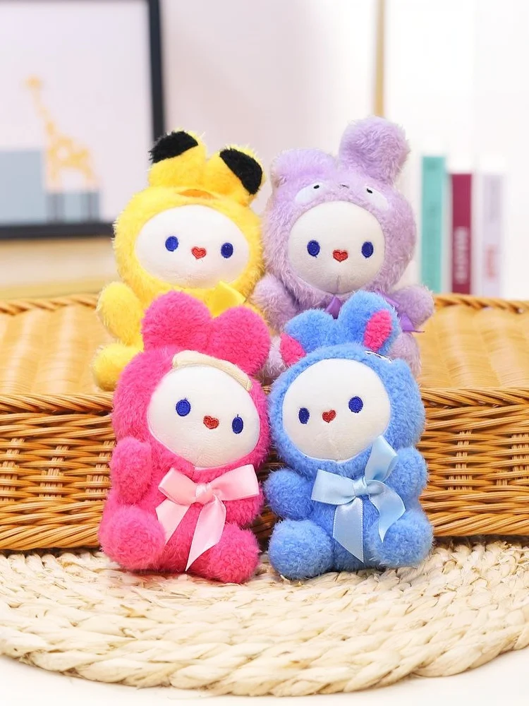 [Solo] lindo vestido cruzado conejito muñeco de peluche colgante llavero mochila colgantes decoración regalos