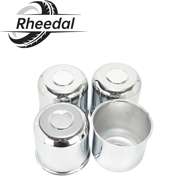 

Колпачки центральные Rheedal 2/4 шт., 130 мм/5,15 дюйма (наружный диаметр), 125,7 мм/4,95 дюйма (внутренний диаметр), для стальных дисков грузовиков и прицепов, тип Push Thru