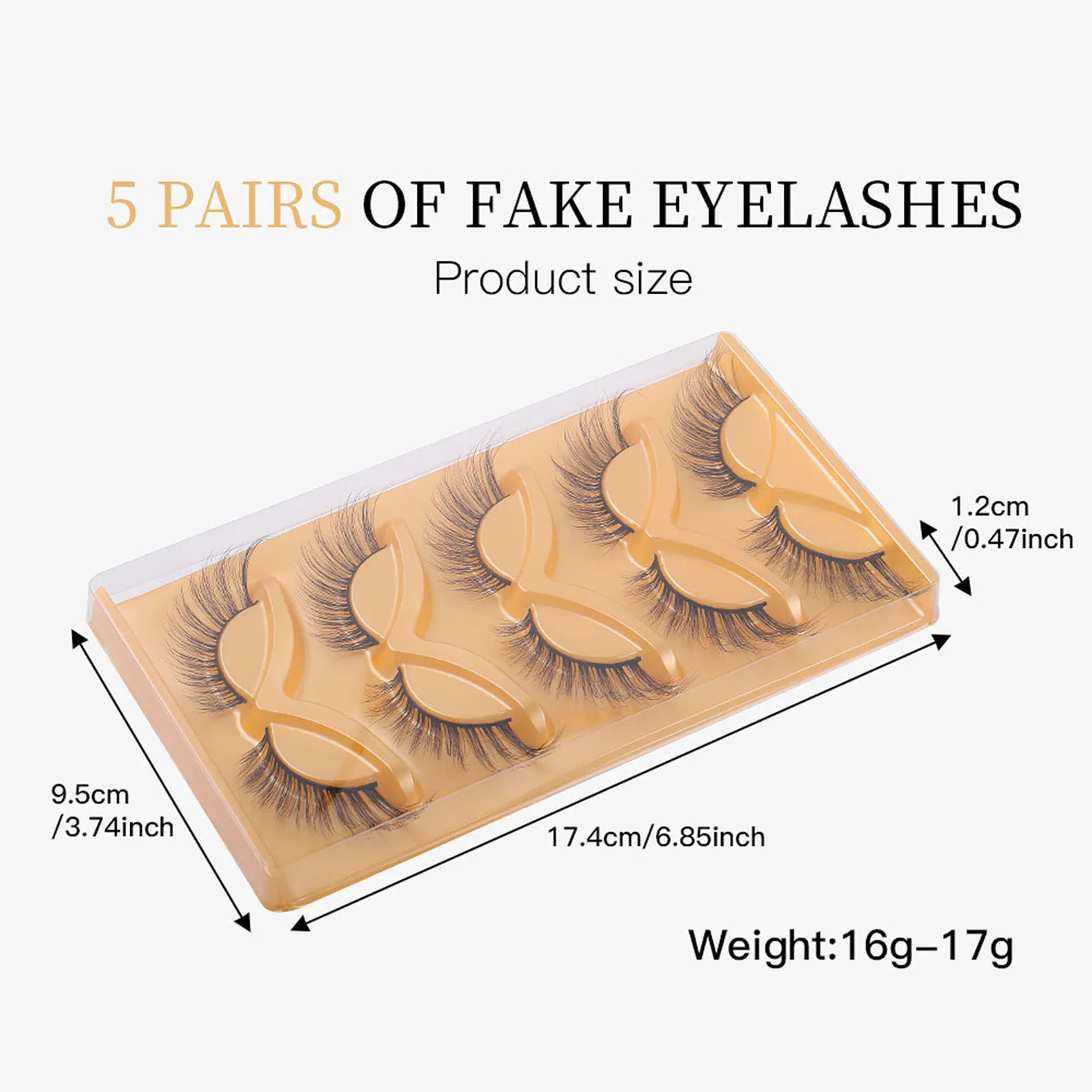 Wispy False Eyelashes Fluffy Volume 5 Pairs Dramatic Cosplay Anime Eyelash for Christmas New Year Cosplay