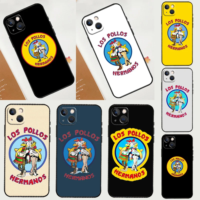 Huhn los Pollos Hermanos Fall für iPhone 13 12 11 14 15 Pro Max Mini XR XS X 7 8 plus Se 2020 Silikon Stoßstange Abdeckung Capa