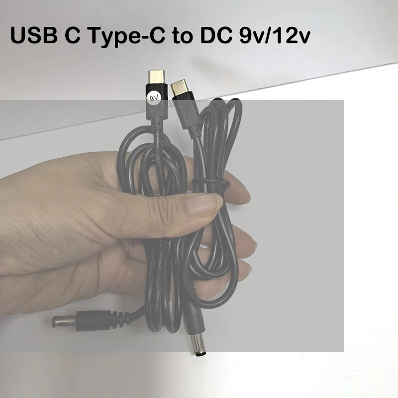 3A USB C Type-C to DC 9V/12V male 5.5x2.5mm PD deception line DP 65W fast charging Cablle DC Power Cord Converter Adapters