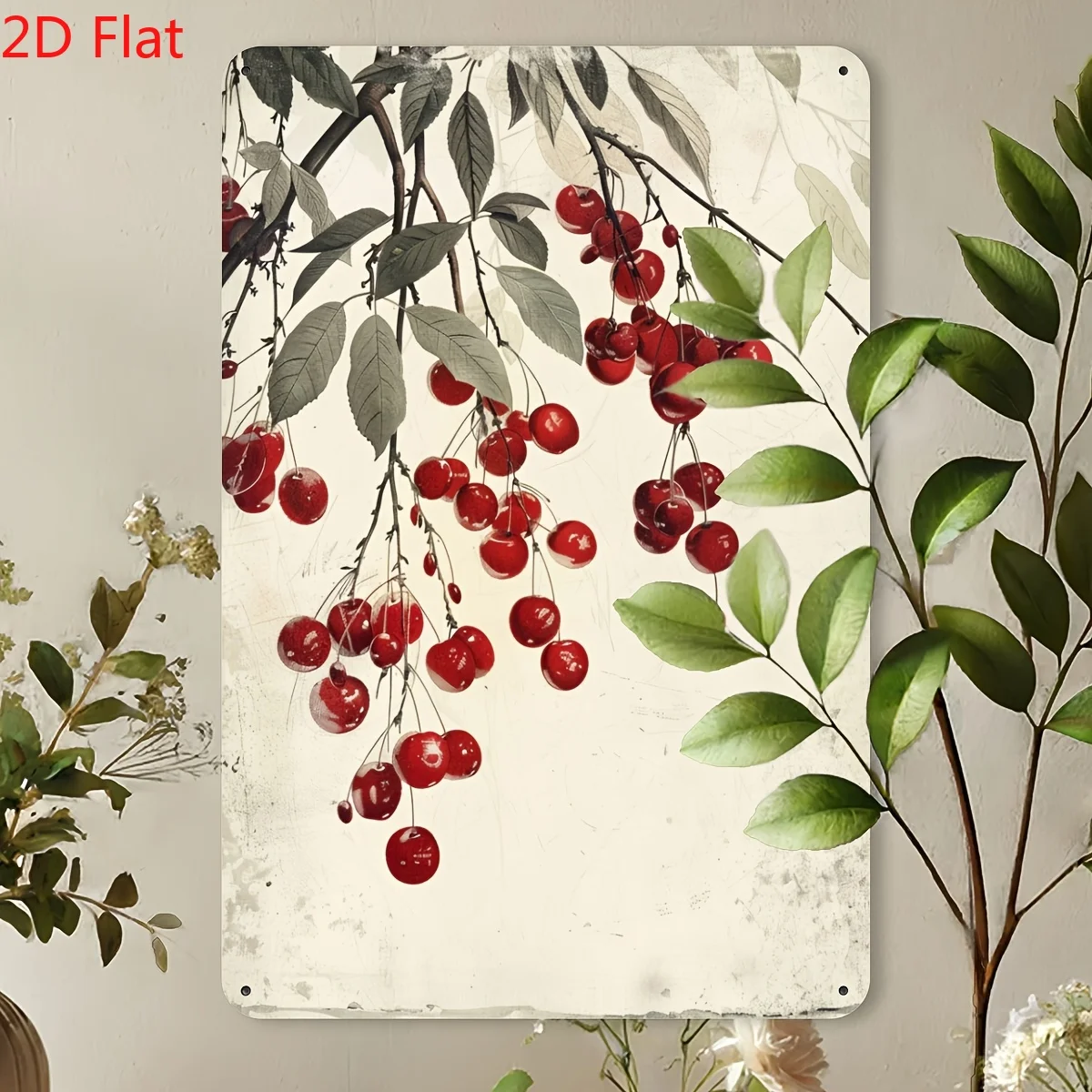 أناقة كلاسيكية، لافتة معدنية عتيقة من الكرز - 20.32 × 30.48 سم | لوحة فنية جدارية للمنزل والبار والمقهى والديكور الخارجي #1