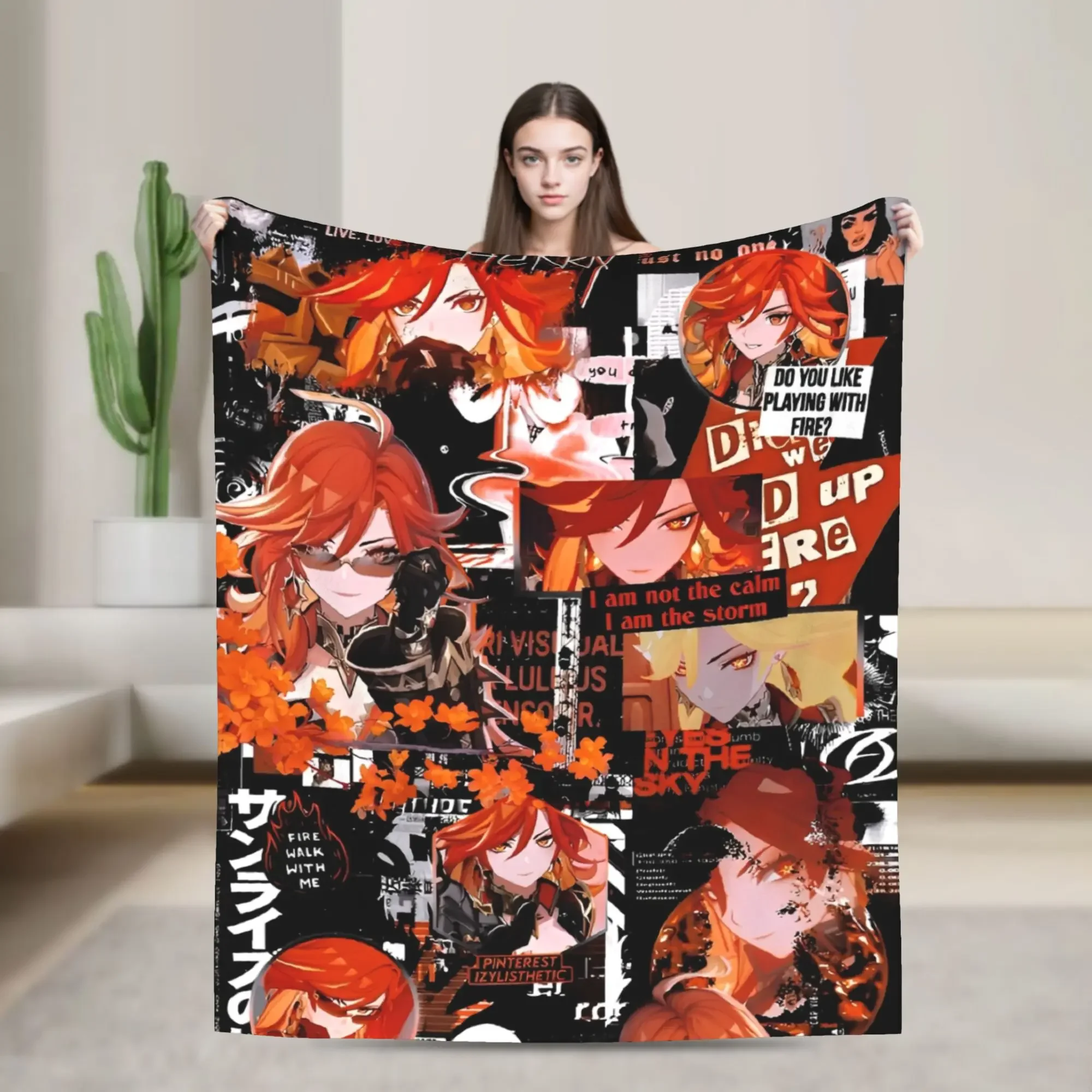 

Genshin Impact Blanket Multiple Sizes Soft Cozy Throw for Couch Sofa Bed