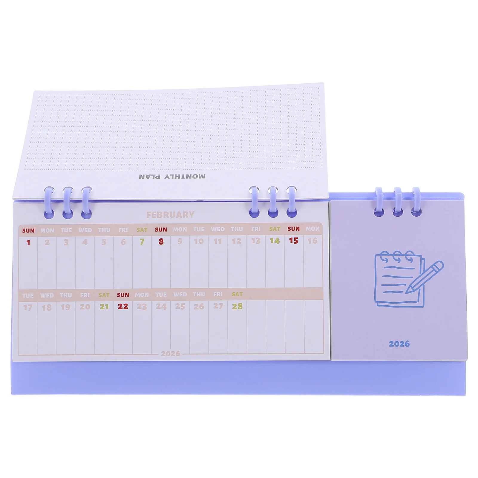 

Mini Desktop Calendar 2026 Twin-Wire Binding Standing Flip Desk Calendar Compact Monthly Planner Weekly Notepad Minimalist