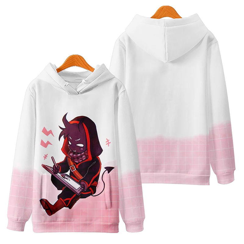 Dream SMP Anime Top Badboyhalo Tongren Peripheral Sweater Plush Hooded Coat MCYT Clothing