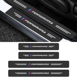 Auto Carbon Fiber Protective Door Sill Strip Sticker Accessories For BMW M Performance M2 X2 X3 E30 E39 E46 E53 E60 G30 F10 F11