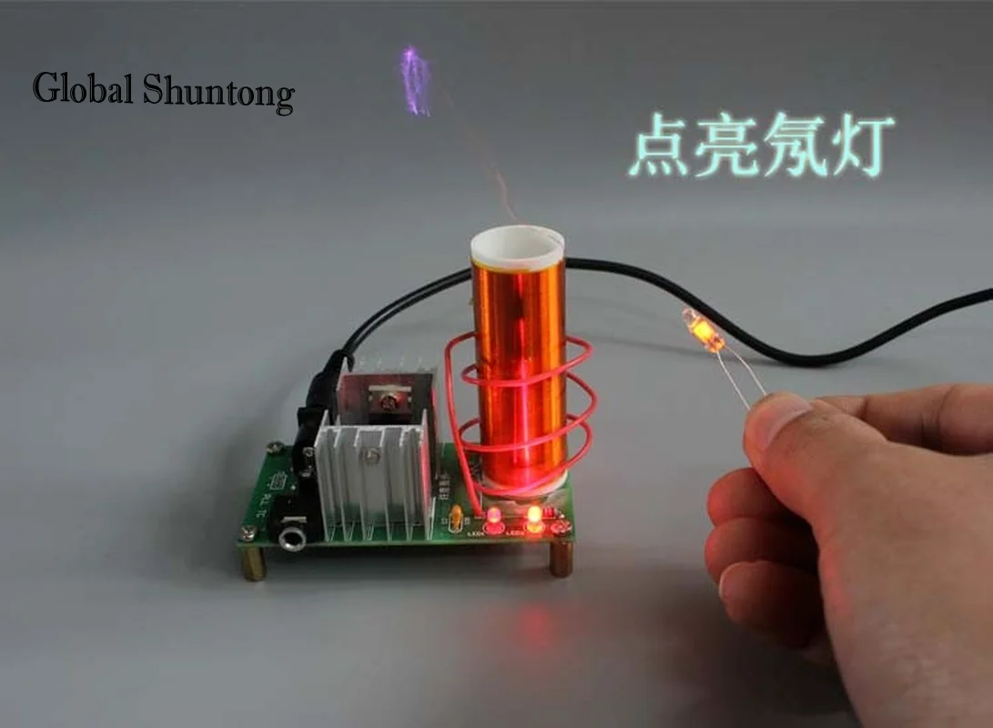 1 Set Mini Tesla Spule Kit 15W Mini Musik Tesla Spule Plasma Lautsprecher Tesla Drahtlose Übertragung DC 15-24V DIY Kits