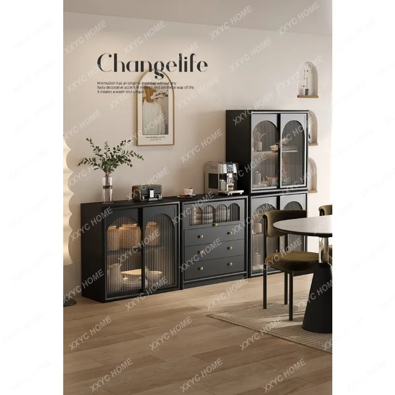 XX solid wood dining side cabinet household living room creative floor combination cabinet