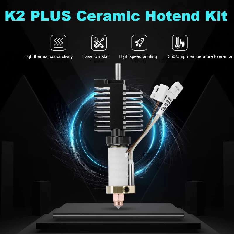 

For Creality K2 Plus Bimetal Heatbreak Integrated Throat Nozzle For K2 PLUS Ceramic Heat Print Head Hotend Kit 3D Printer Hotend