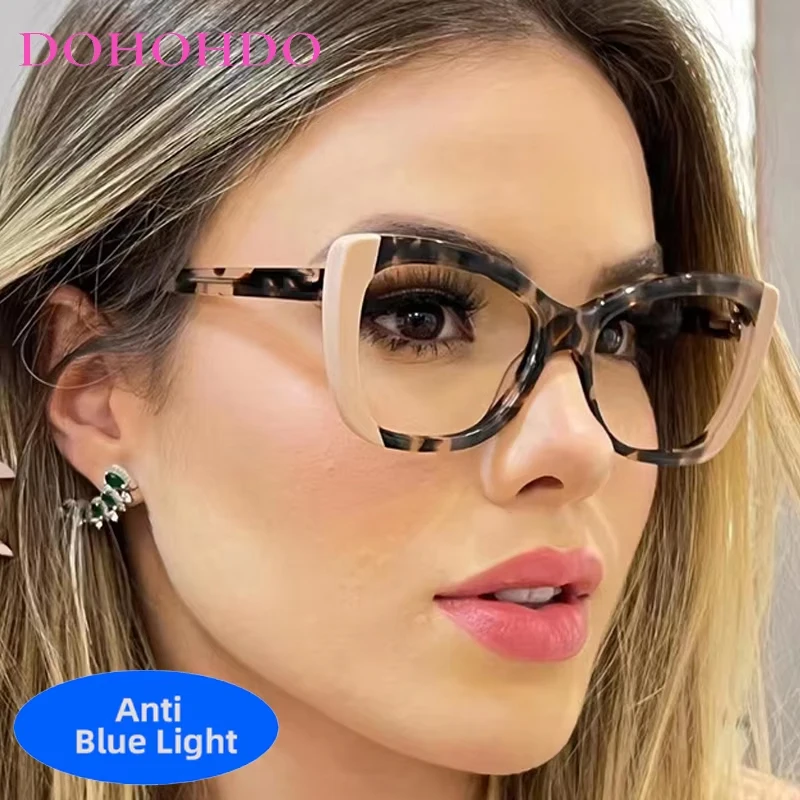 

Luxury Fashion Designer Sexy Assorted Colors Cat Eye Trend Glasses TR90 Anti Blue Light Women Men Computer Optical Eyewear Очки