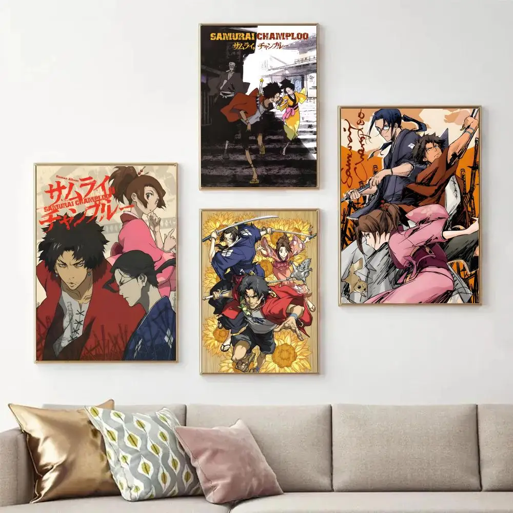 

S-Samurai ChamplooS Poster HD Art Sticky Wall Waterproof Home Living Room Bedroom Bar Aesthetic Decoration