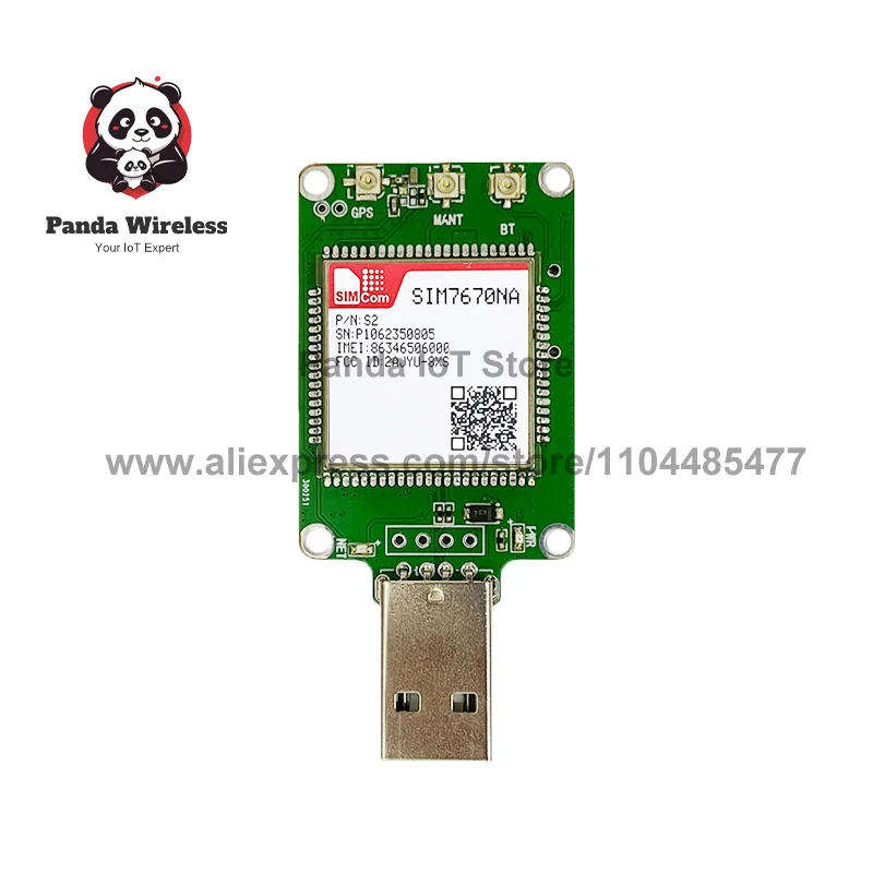 SIM7670NA SIM7670NA-MNGV SIM7670NA-LNGV Dongle USB LTE CAT1, dengan GPS 1pcs LTE-FDD: B2/B4/B5/B12/B13/B66 LTE CAT1+chip Qualcomm