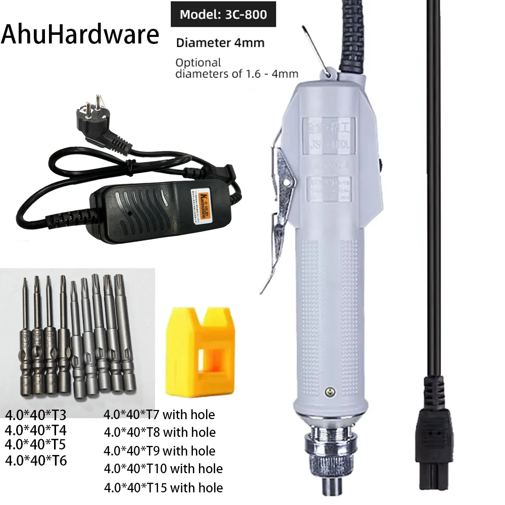 

Электрическая отвертка переменного тока 220 В, ручная проводная электрическая отвертка с регулируемым крутящим моментом, диаметр отвертки 4 мм, электроинструмент для ремонта
