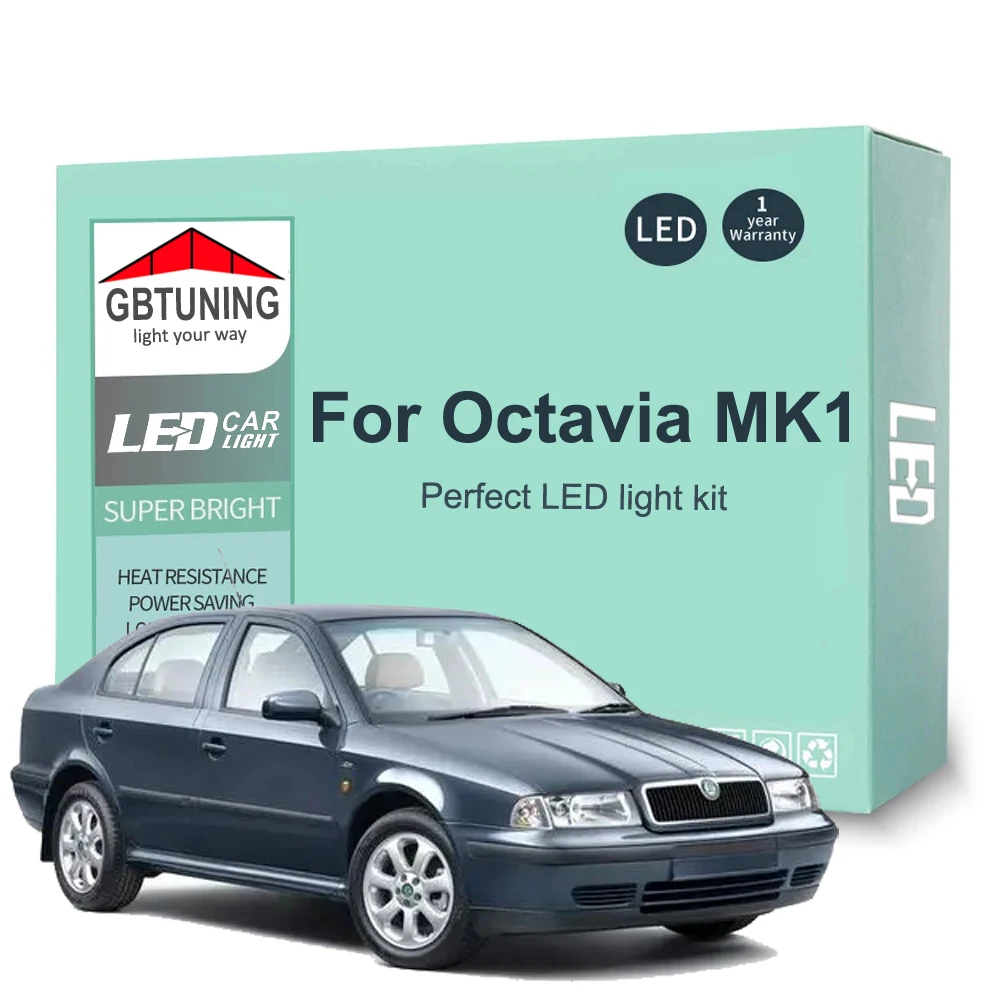 Canbus LED wewnętrzna lampka zestaw żarówek do Skoda Octavia 1 MK1 1U 1 u2 1 u5 Sedan Combi 1996-2004 lampa do czytania w domu