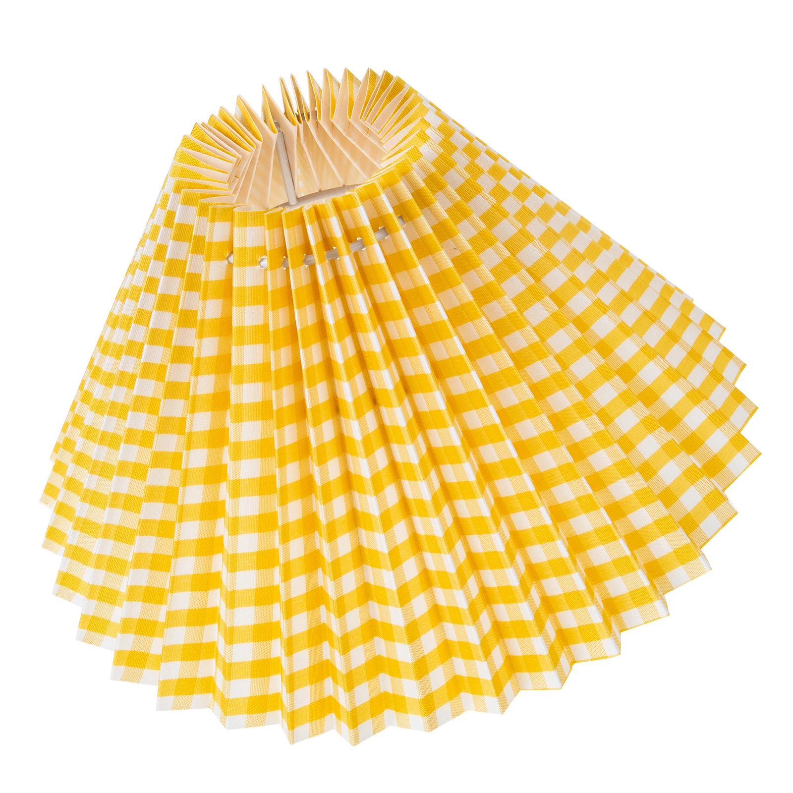 

Small Pleated Round Table Lamp Shade Fabric Cover Iron Frame Durable Dust Protection Easy Install Modern Lampshade for Bedroom