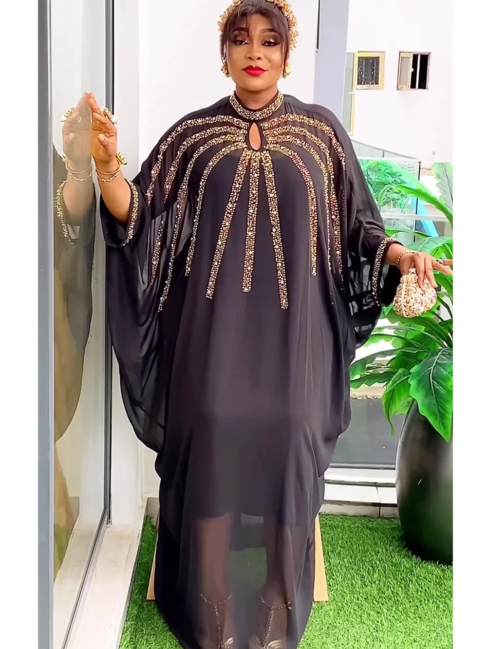 Plus Size African Party Dresses for Women Chiffon Boubou Ankara Dashiki 2 PCS Set Outfit Dubai Kaftan Abaya Robe Marocaine Femme