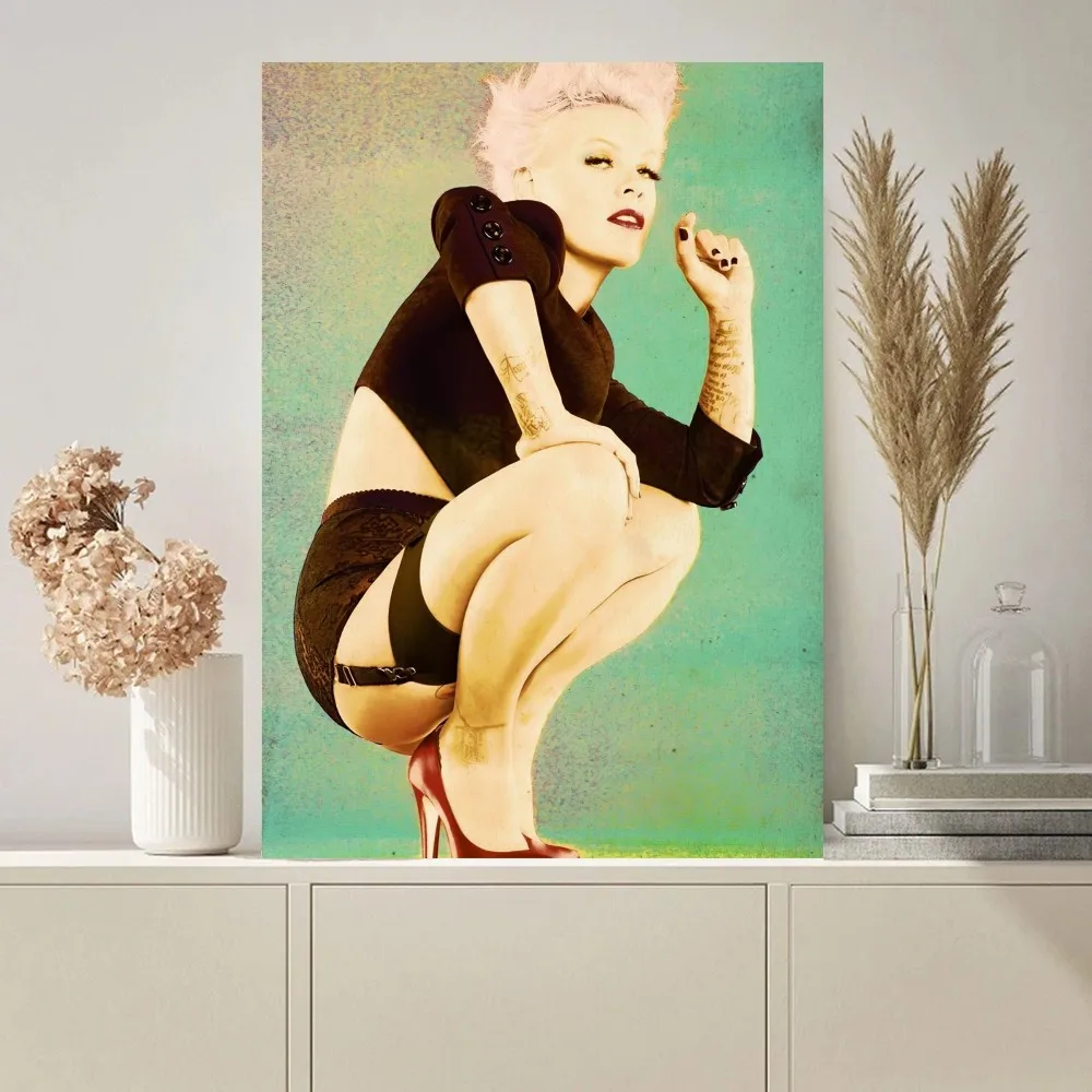 Singer P!Nk Poster dipinti sull\'immagine della parete per la decorazione della stanza della pittura d\'interni del soggiorno