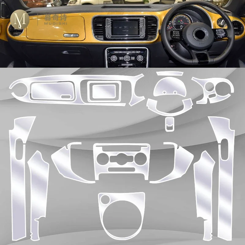 For Volkswagen New-Beetle Car Interior Piano board protection film TPU transparent self-adhesive Paint film Anti scratch refit image 4