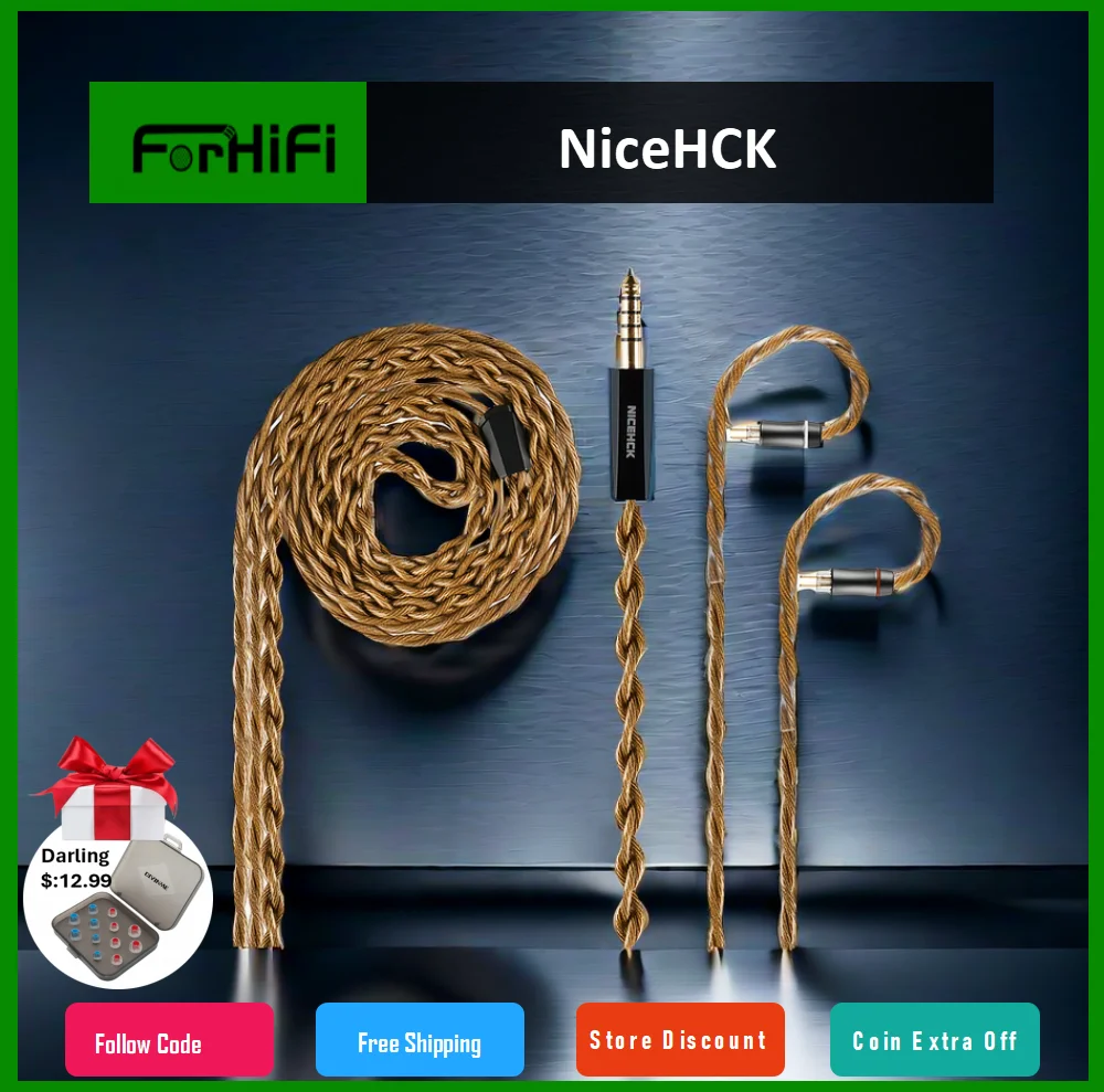 

NiceHCK OurLaura 16.6AWG Earphone Cable Triple Composite British High Conductivity Copper MMCX/0.78 for Fudu Perfomer8 F1 Pro