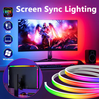 Smart Gaming LED Strip Lights Computer Sync Light Strip Monitor Screen LED Backlight For Gaming Room Atmosphere Decoration Lamp