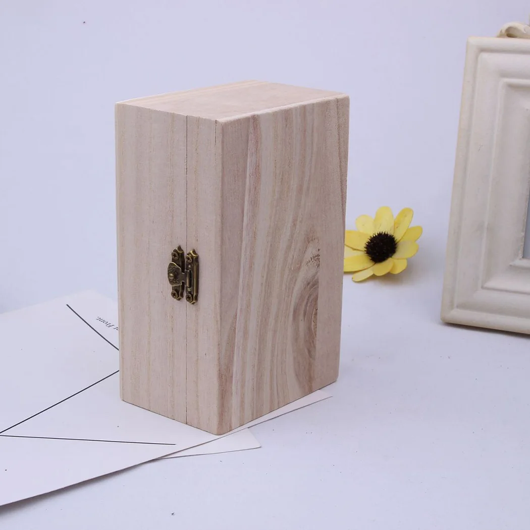 Wooden Storage Box Desktop Wood Clamshell Jewelry Storage Hand Decoration Wooden Box S M L Wedding Gift Storage Box