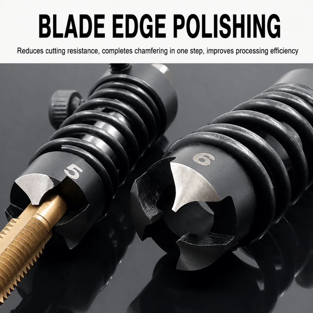 Machine Use Chamfer Drill Bit Straight Flute Integrate Cut Frame Chamfer Tool Chamfer Thread Combine Front Tip Body