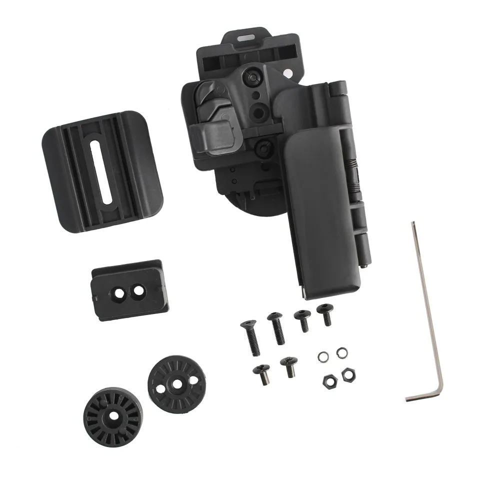 Taktisches Holster für Rechtshänder IPSC Schnellzugriff OWB Pistolenholster Gürtelholster Passend für G17 19 22 34 Pistole Taschenlampenholster – Detail 3