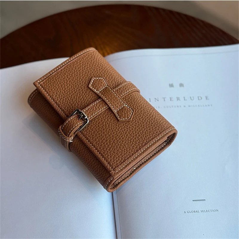 Jewelry Organizer Bag Buckle Closure Women Travel Jewelry Pouch for Necklace Ring Earring Bracelet Storage Case Daily Carry Gift