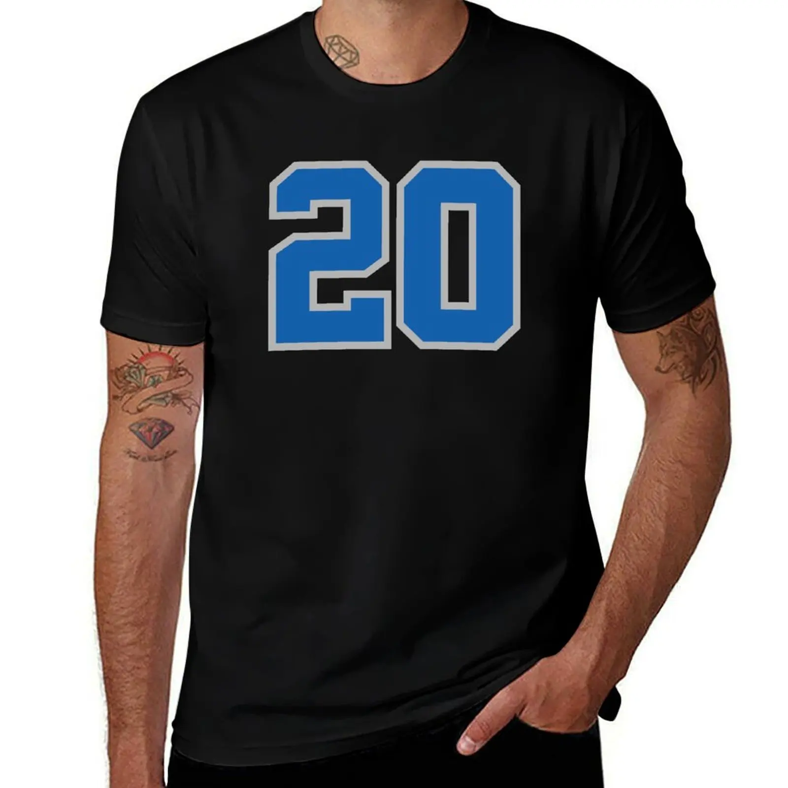 

Barry Sanders #20 T-Shirt anime tshirts personalised vintage compression shirt men