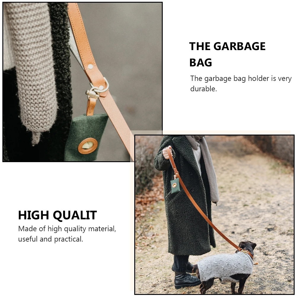 

1pc Pet Garbage Holder Durable Waste Bag Container For Dog Poop Storage Pouch Lightweight Outdoor Poop Bag Dispenser For Leash