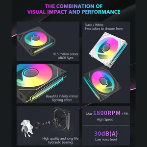 JUMPEAK Mx120 360mm Modüler, Kablosuz, dikişsiz PC, 120mm kasa soğutma fanı ARGB sonsuz Ayna Etkisi Bilgisayar, Soğutucu, su 8 en çok satılan, fon-sonsuz duvar kağıdı-no 4