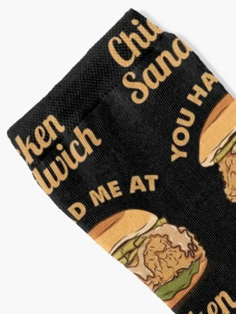 You Had Me At Chicken Sandwich For Chicken Lover Socks men cotton high quality Lots Socks Men Women's
