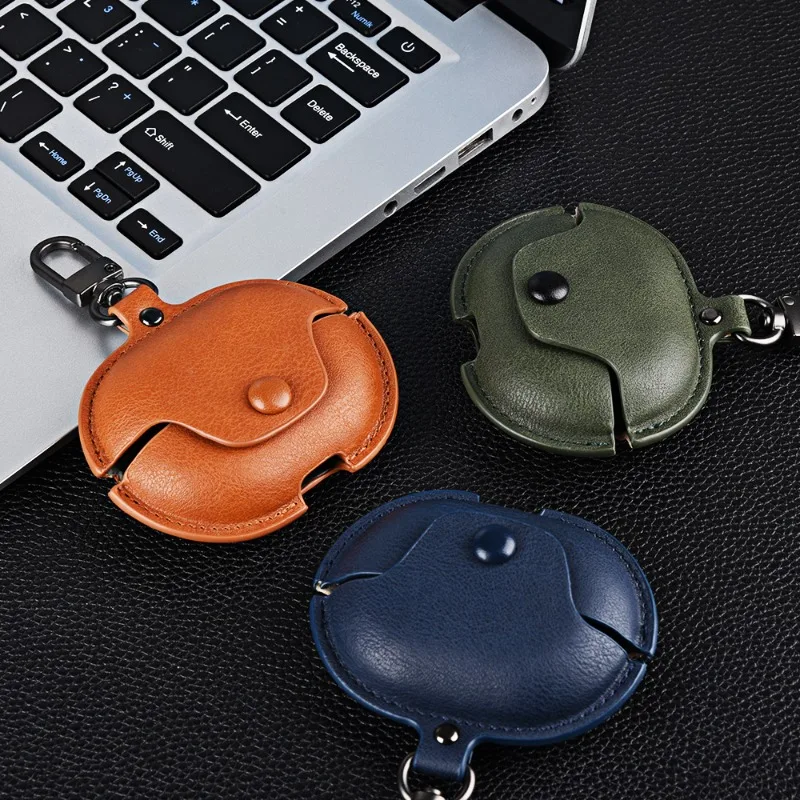 Solid color case Shock-proof case Huawei freeClip Business leather earphone case