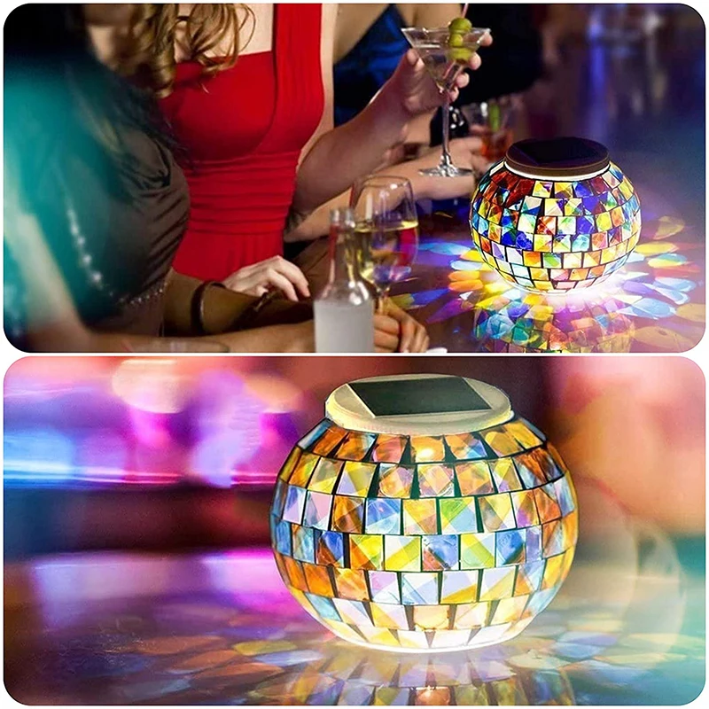 

F2 Night Light Led Solar Light Waterproof Color Changing Solar Lamp Decoratio Mosaic Ball Outdoor Garden Lights Solar Sunlight