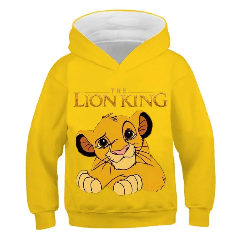 Kids The Lion King Hoodies Clothing Children\'s Cotton Long Sleeves Sweatshirts Clothes Boys And Girls Simba Hooded Tops Costumes