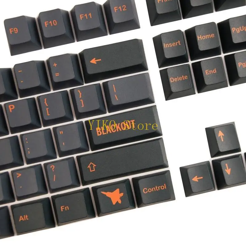 K32C 142 Miếng Keycap PBT Anh Đào Profile DYE-SUB Keycap Cho Cherry MX Switch Bàn Phím Cơ GK61 SK61 TKL87 108 Keycaps