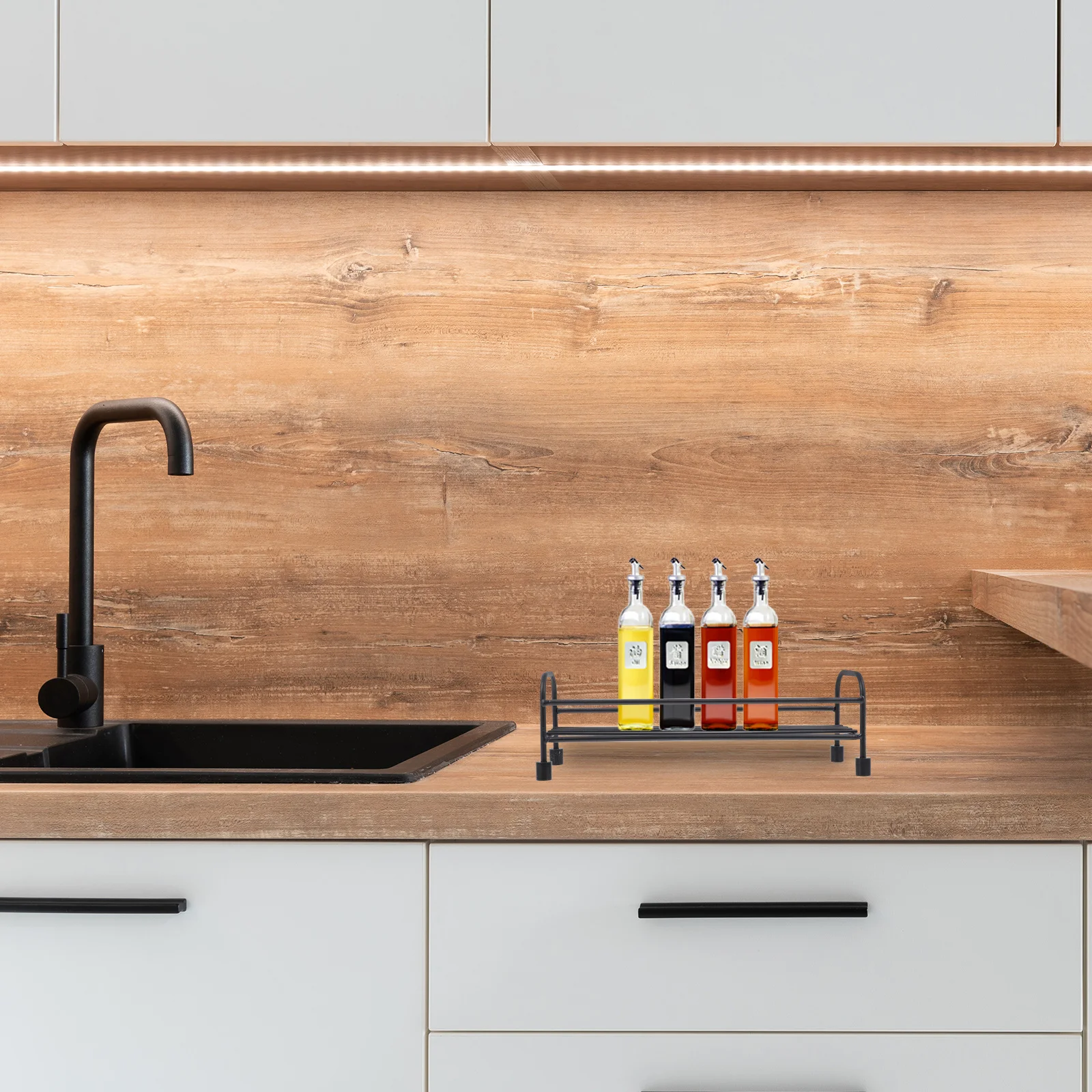 

Kitchen Storage Rack 1Pcs Large Capacity Iron Organizer for Spices Sundries Multi-Functional Kitchen Accessories