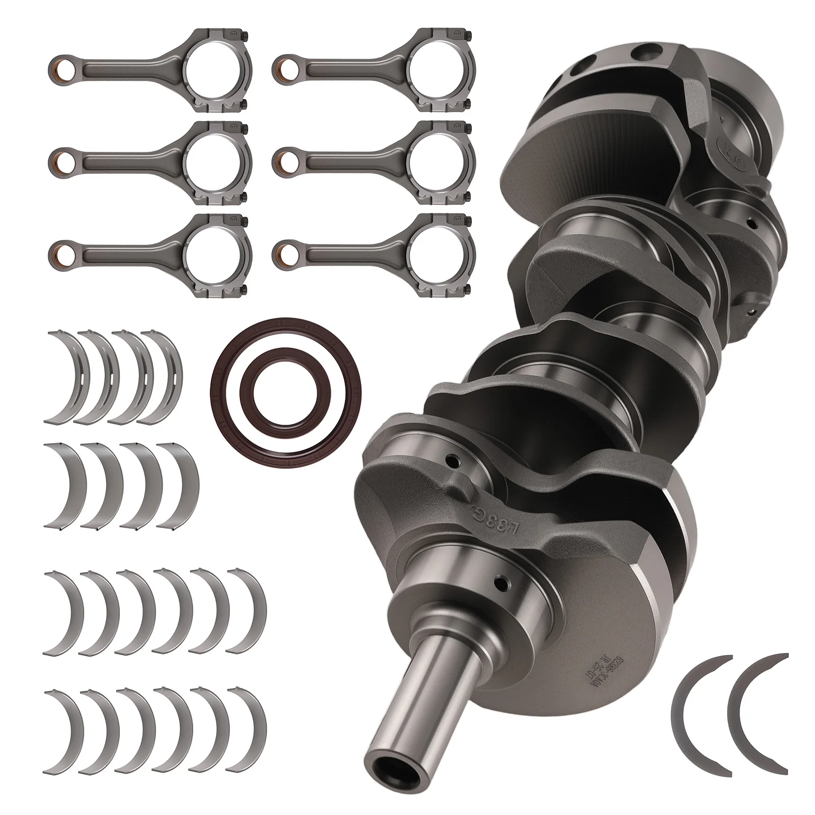 

G6Dh 3.3L Engine Crankshaft W/ Rod & Bearings Kit for Hyundai Santa Fe Kia 10-16