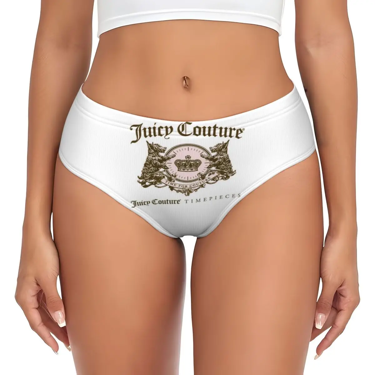 Custom Juicy Couture Classic Panties Briefs Women's Comfort Briefs Underwear Breathable Female Underpants
