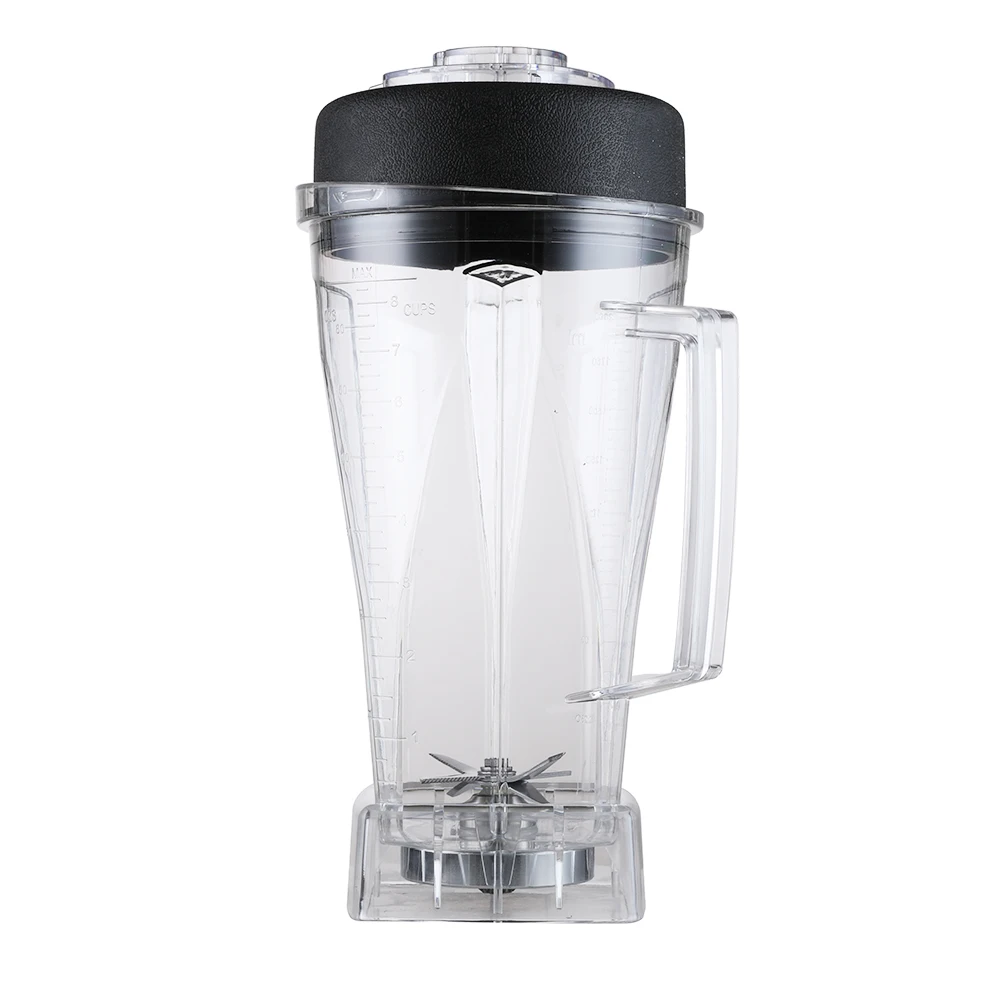 2L BPA Free Unbreakable Round Square PC Blender Jar Stainless Steel Blades Electric Replacement