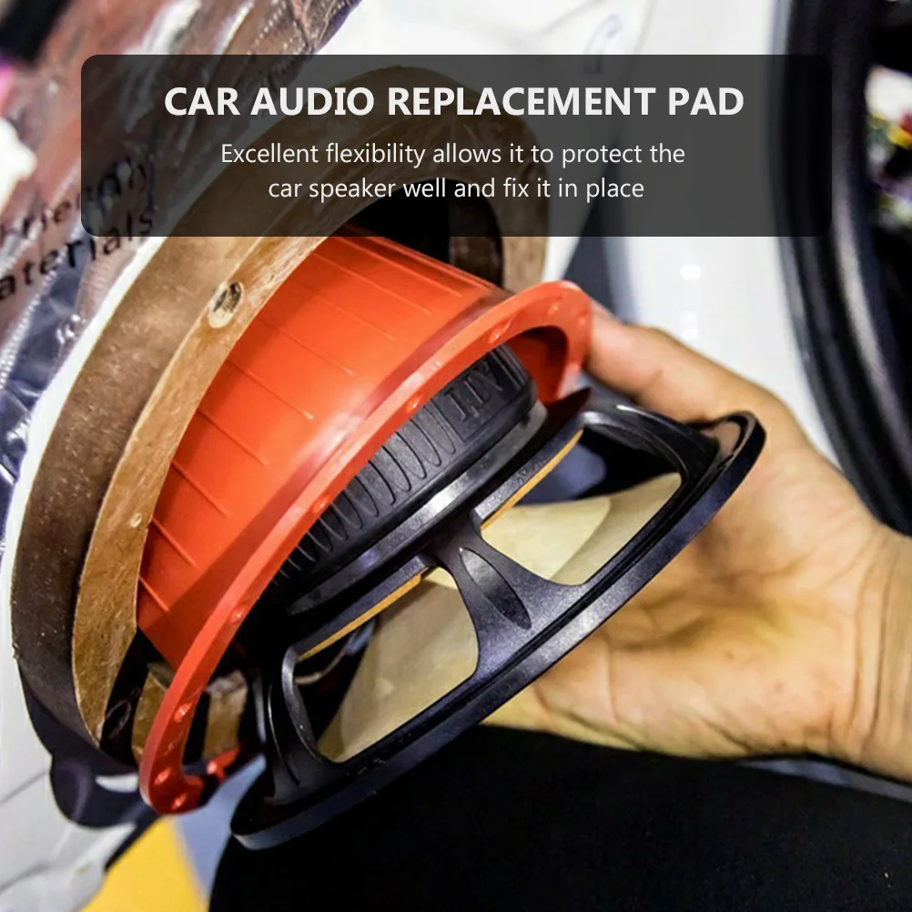 

2pcs 6.5 Inch Waterproof Car Speaker Cover Red ABS Horn Protection Pad Durable Reusable Audio Accessories For Speaker